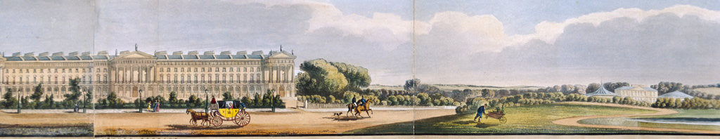 Detail of Panoramic view of the area around Regent's Park, London by Anonymous