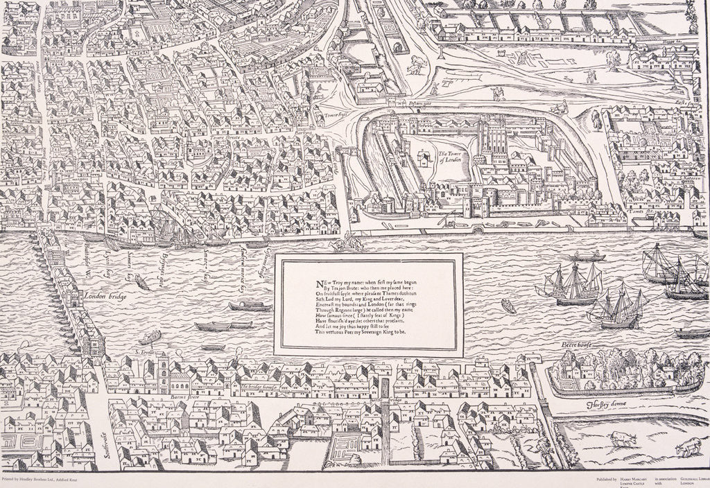 Detail of Agas' Map of London by Anonymous