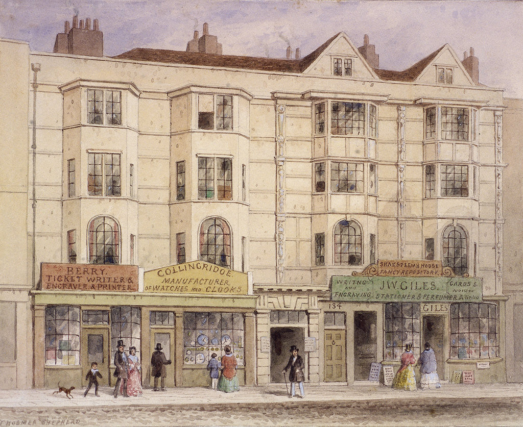 Detail of Aldersgate Street, London, (1851?) by Thomas Hosmer Shepherd