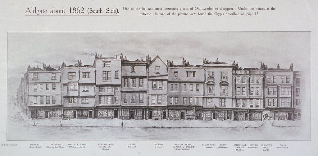 Detail of Aldgate High Street, London by Anonymous