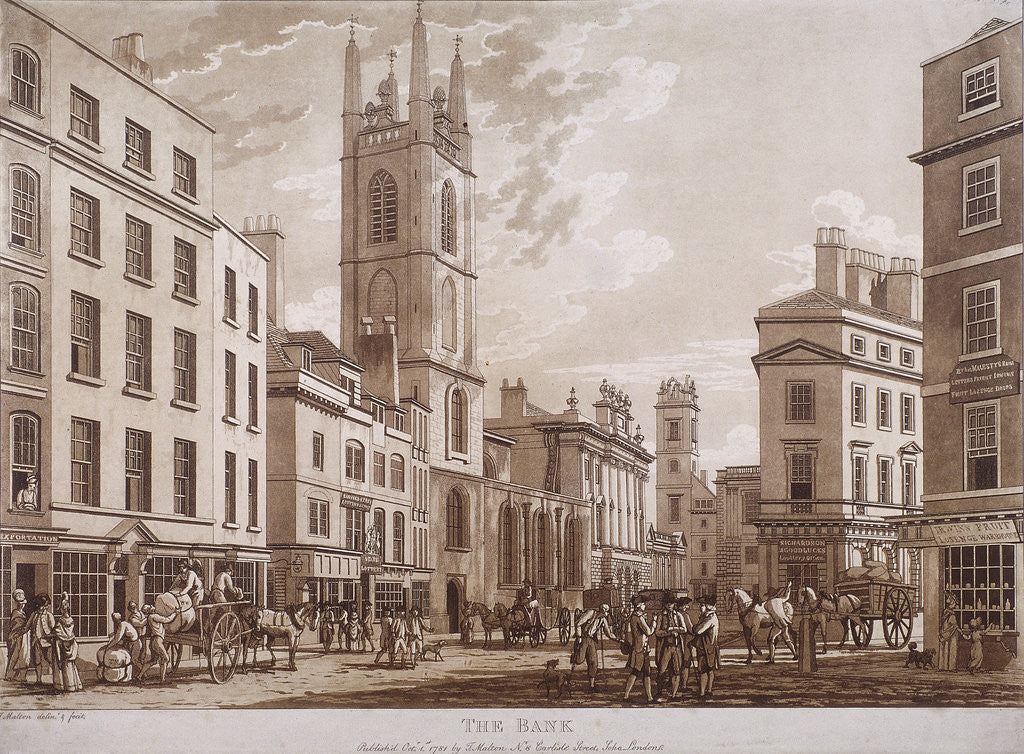 Detail of Bank of England, Threadneedle Street, London by Thomas Malton II