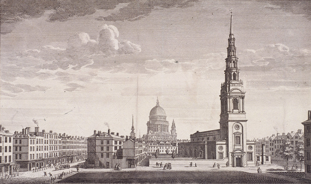 Detail of St Bride, London by James B Allen