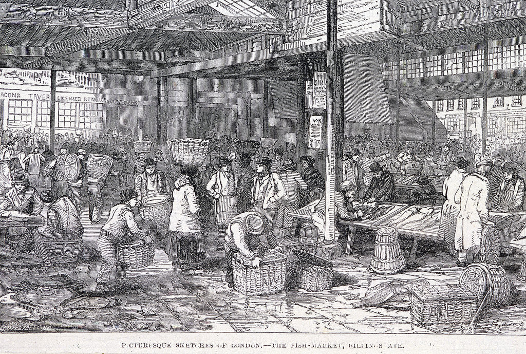 Detail of Billingsgate Market, London by James B Allen