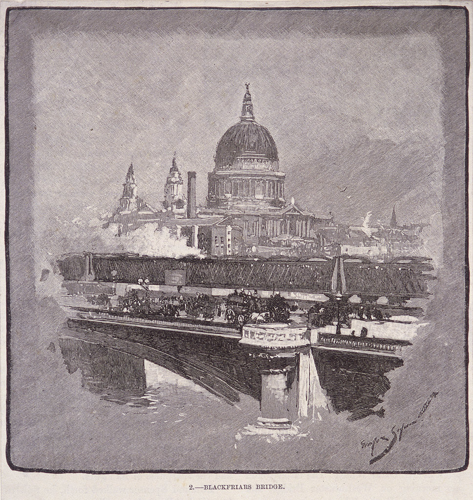 Detail of Blackfriars Bridge, London by James Walker