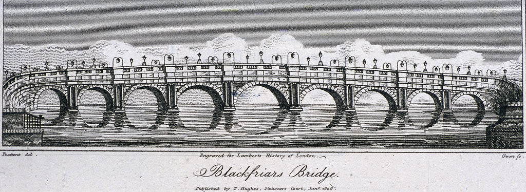 Detail of Blackfriars Bridge, London by Samuel Owen