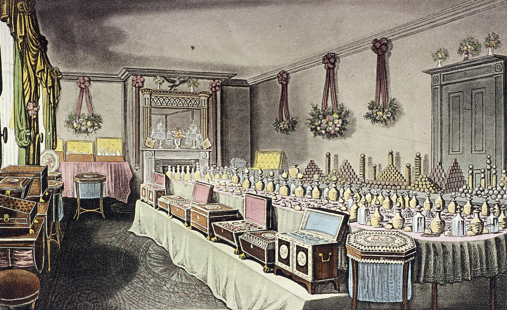 Detail of Alexander Ross's Ornamental Hair and Perfumery Warehouse, Bishopsgate, London by Anonymous