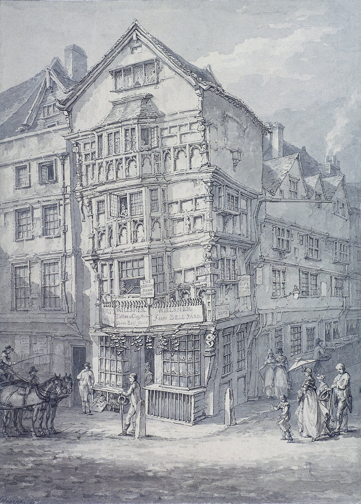 Detail of Chancery Lane, London by Thomas Hearne