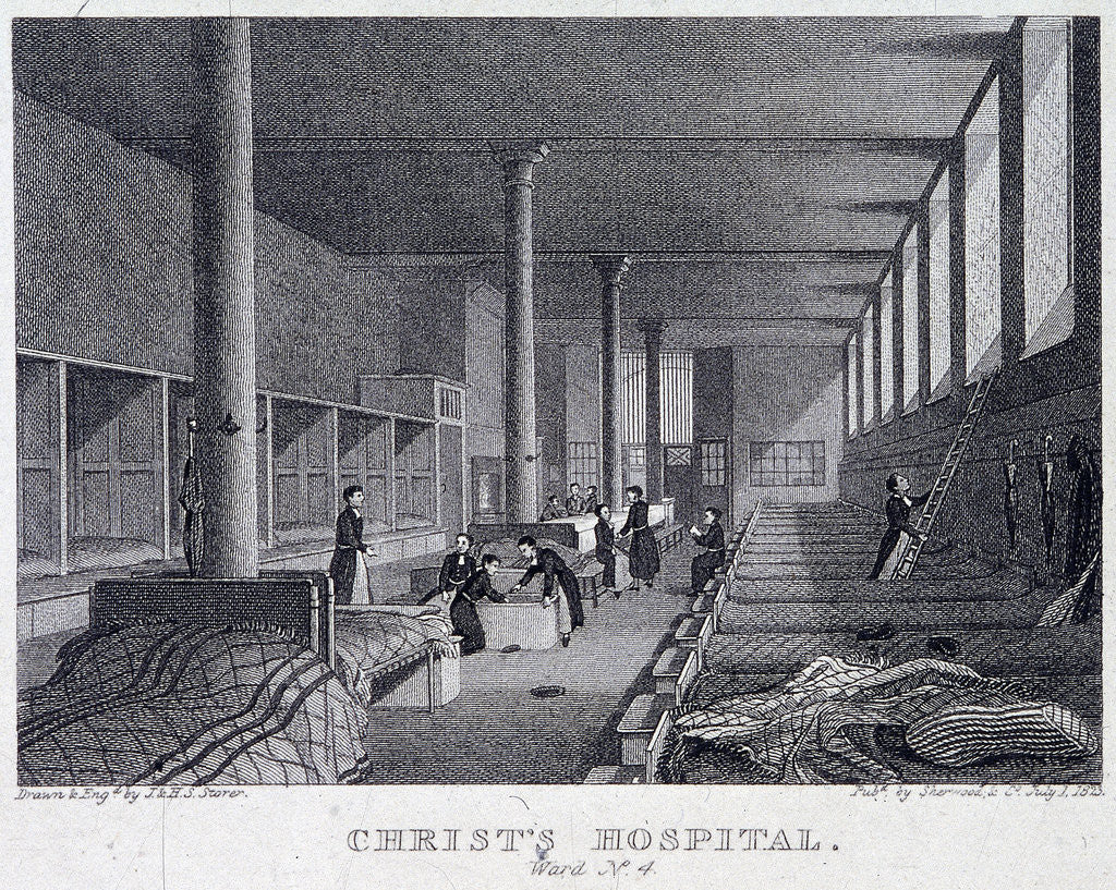 Detail of Christ's Hospital, London by Henry Sargant Storer