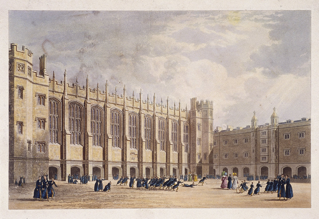 Detail of Christ's Hospital, London, c1825 by Anonymous