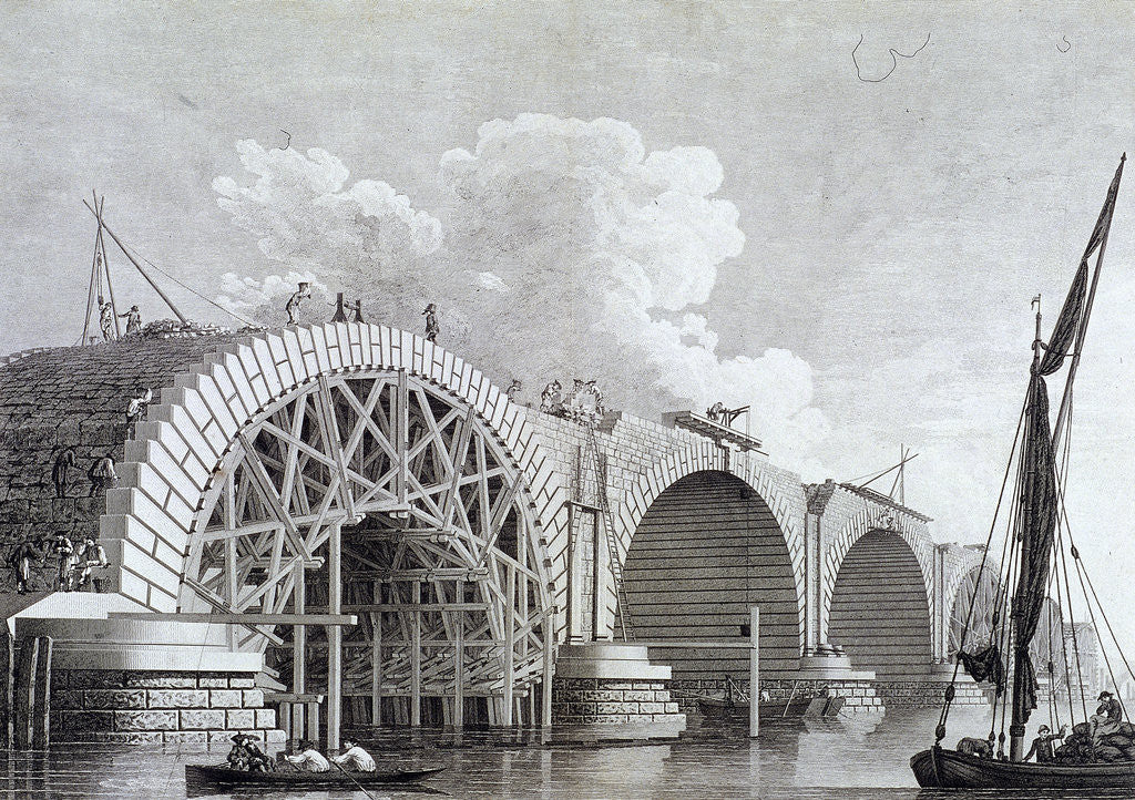 Detail of Blackfriars Bridge, London by Edward Rooker