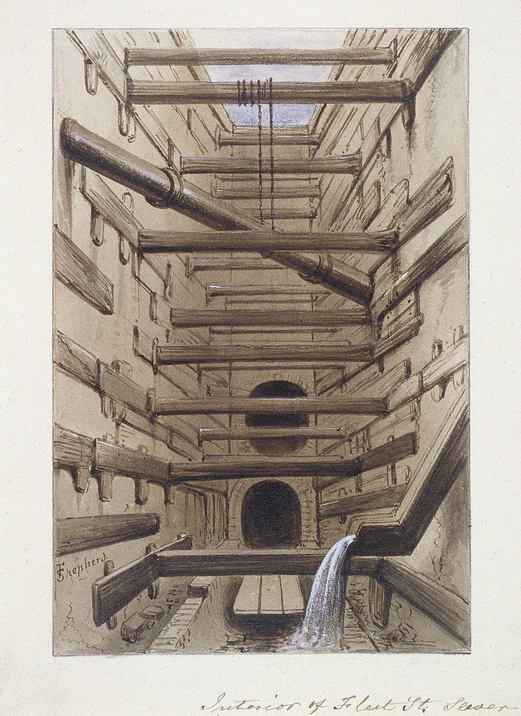 Detail of Fleet Street, London by Frederick Napoleon Shepherd