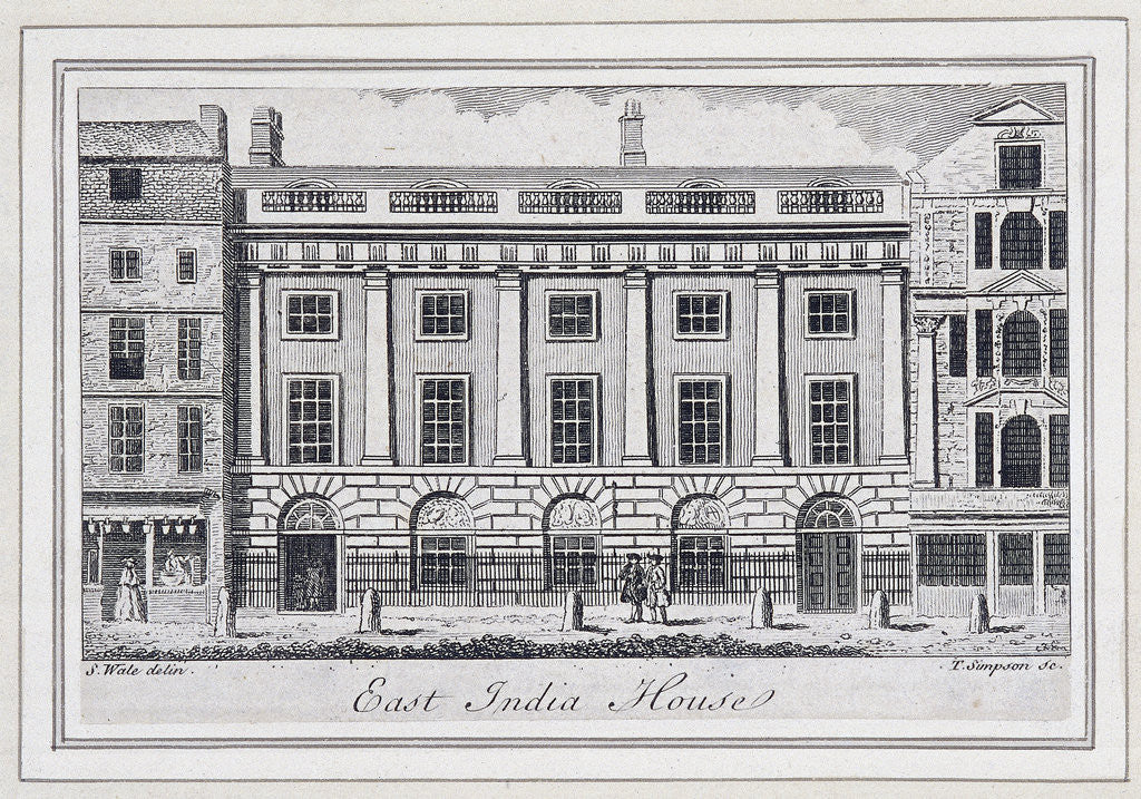Detail of East India House, London by Thomas Simpson