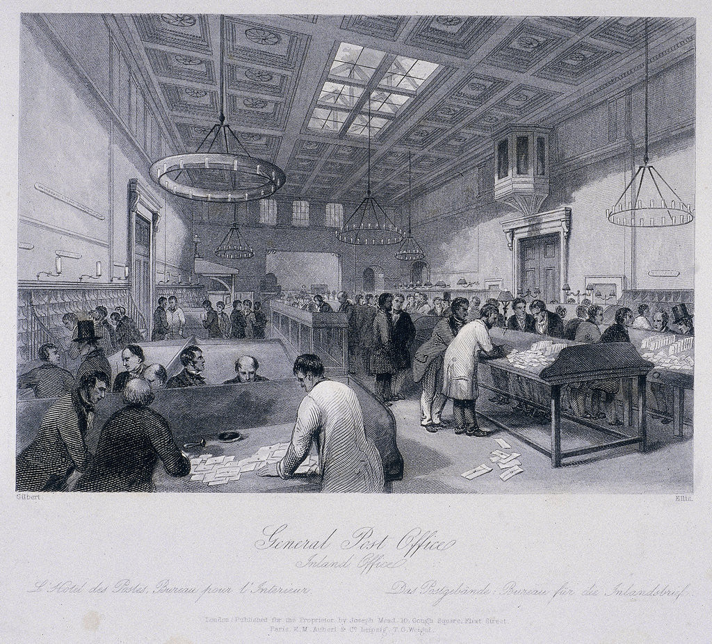 Detail of General Post Office, London by TH Ellis