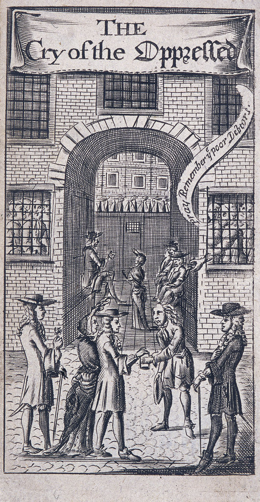 Detail of Fleet Prison, London by Anonymous