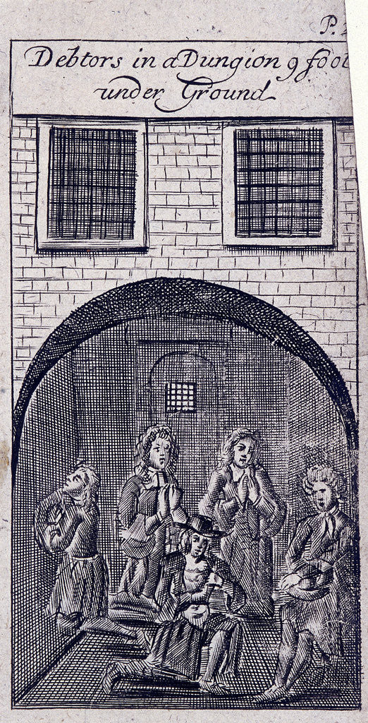 Detail of Fleet Prison, London by Anonymous