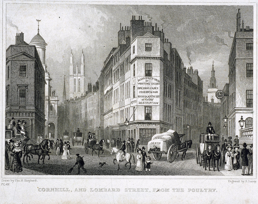 Detail of Cornhill, London by S Lacey