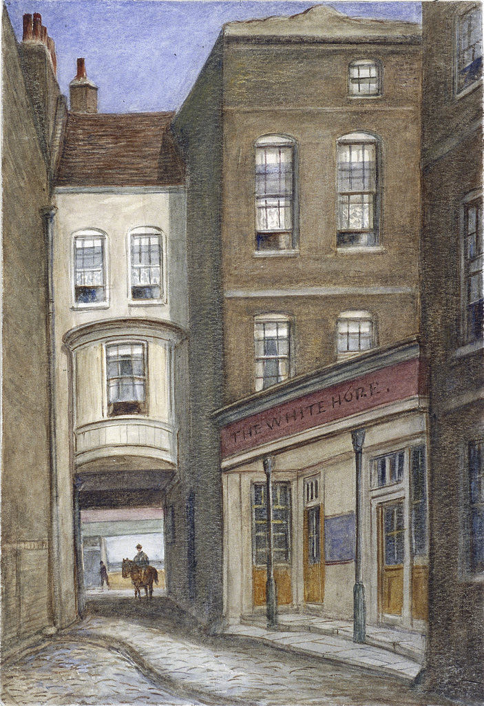 Detail of White Horse Inn, Fetter Lane, London by JT Wilson