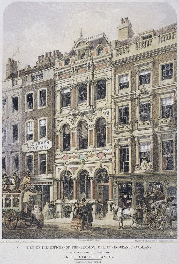 Detail of Fleet Street, London by Robert Dudley
