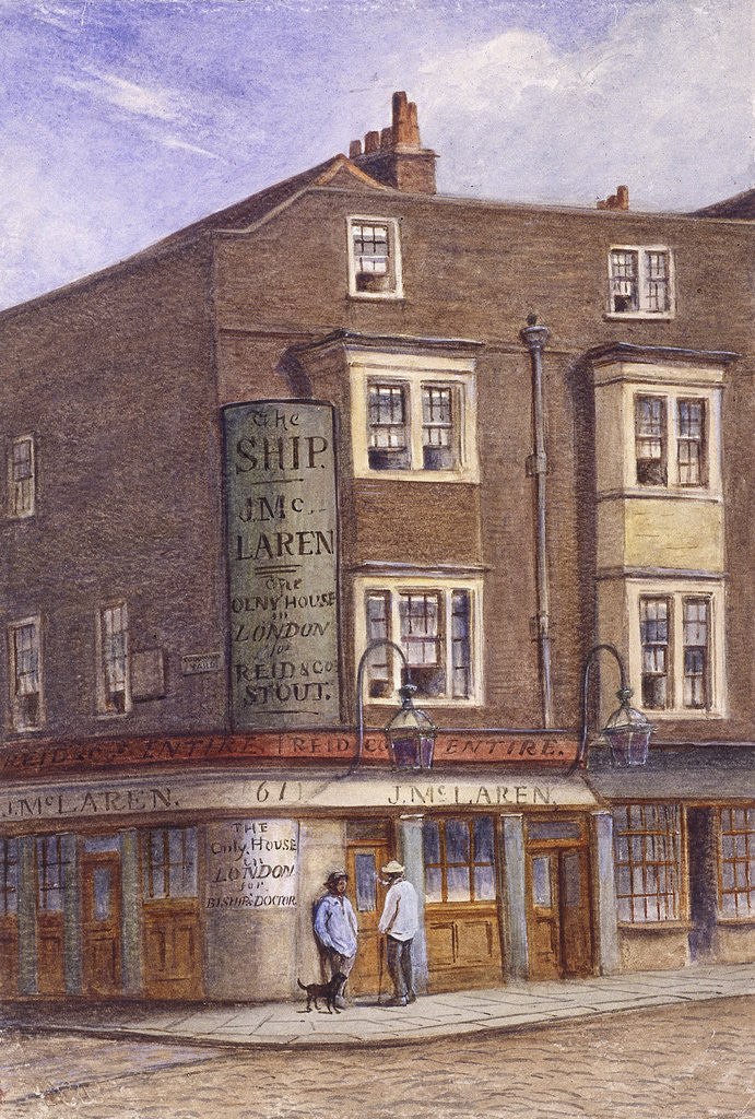 Detail of Ship Tavern, Goodman's Yard, London by JT Wilson