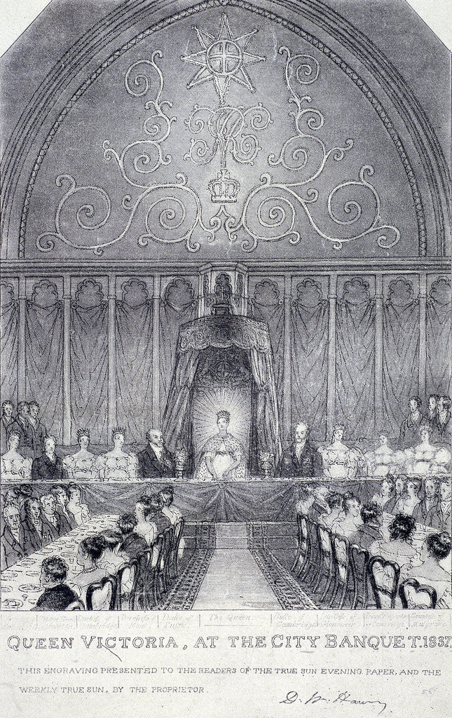 Queen Victoria at the Guildhall banquet, London by Anonymous