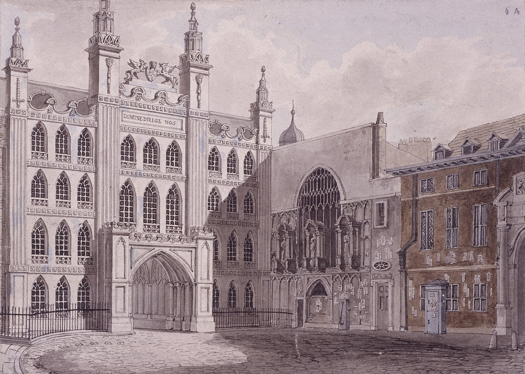 Detail of Guildhall, London by Anonymous