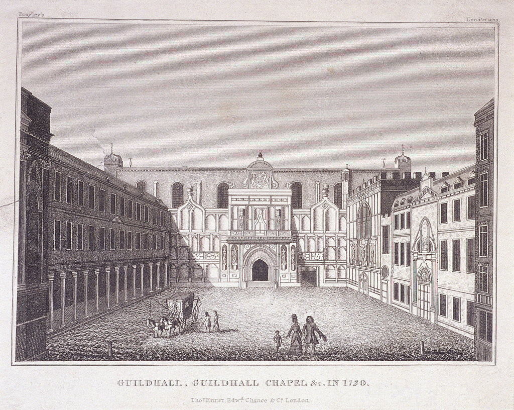 Detail of Guildhall, London by Robert Blemmell Schnebbelie