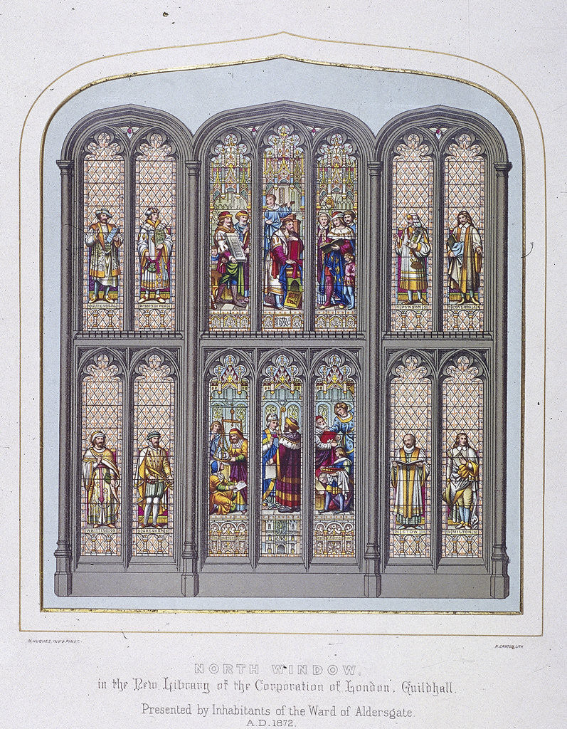 Detail of Guildhall Library, London by R Canton