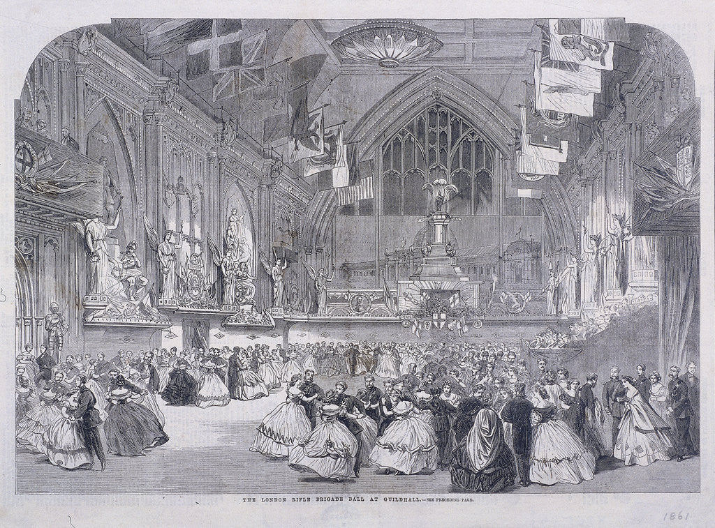 Detail of London Rifle Brigade Ball at Guildhall, London by Anonymous