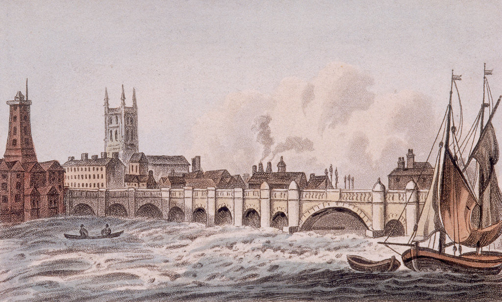 Detail of London Bridge (old), London by John Hassall