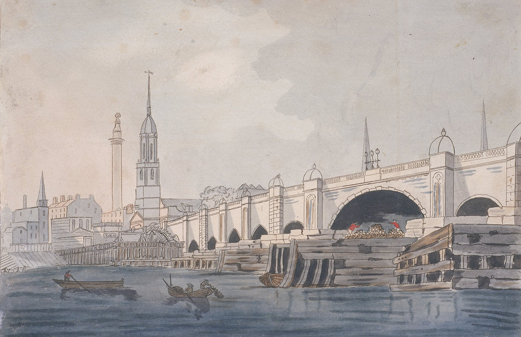 Detail of London Bridge (old), London by Anonymous