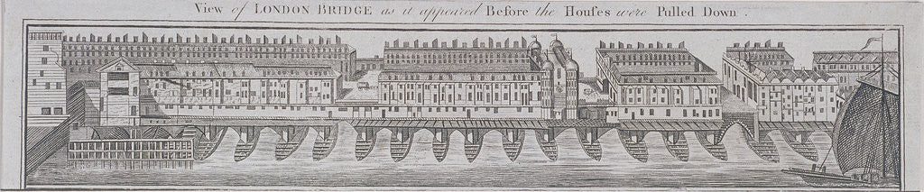 Detail of London Bridge (old), London by Anonymous