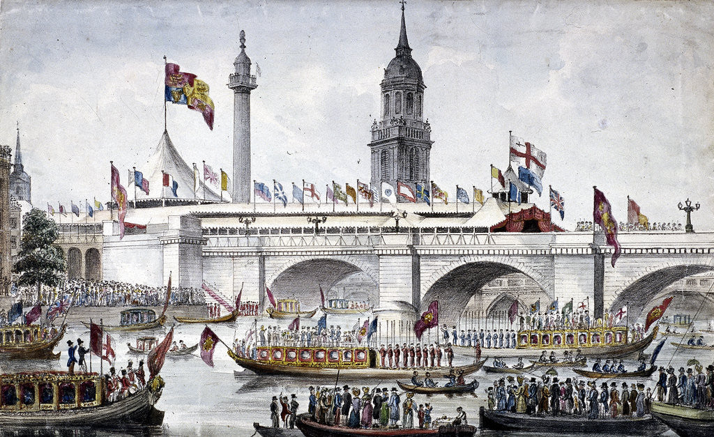 Detail of London Bridge (new), London by Anonymous