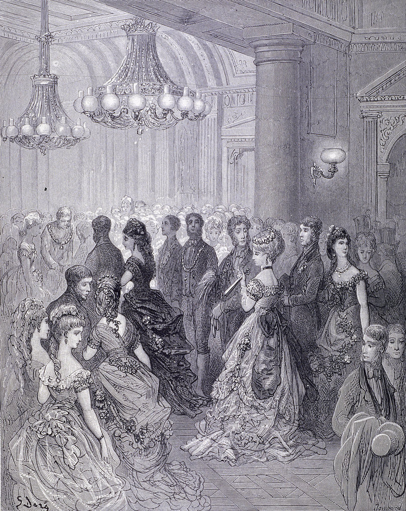 Detail of A Ball at the Mansion House by Journard
