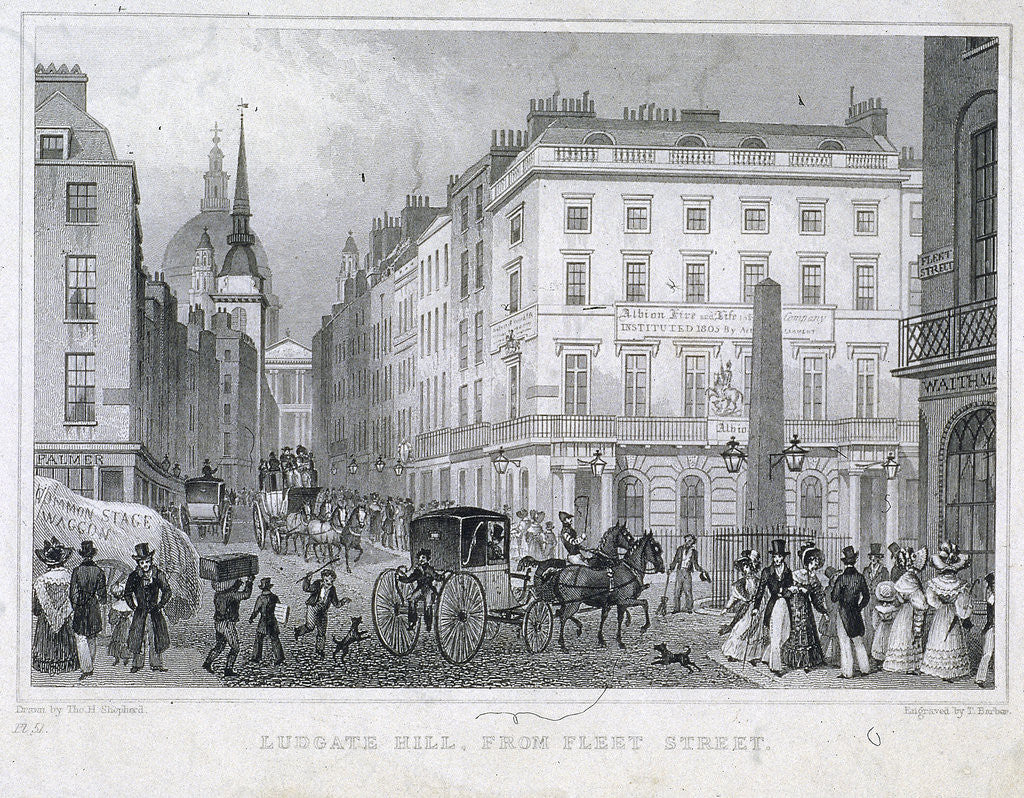 Detail of Ludgate Hill, London by Thomas Barber
