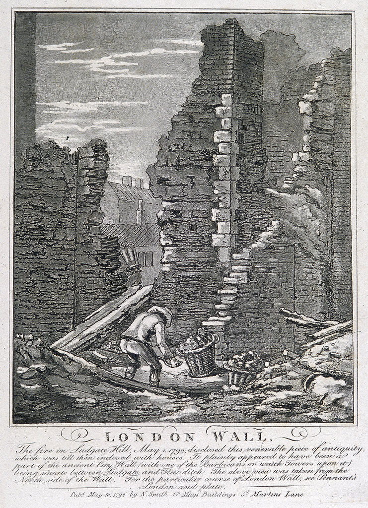 Detail of Ludgate Hill, London by John Thomas Smith