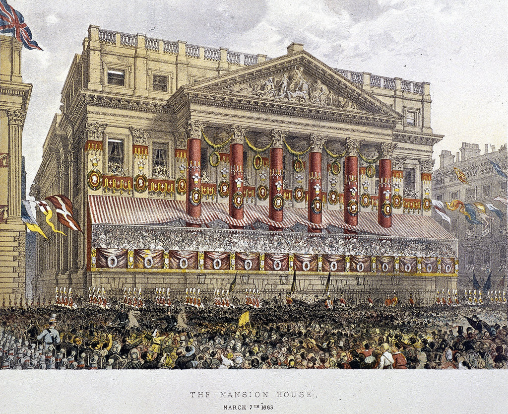 Detail of Mansion House (exterior), London by Day & Son