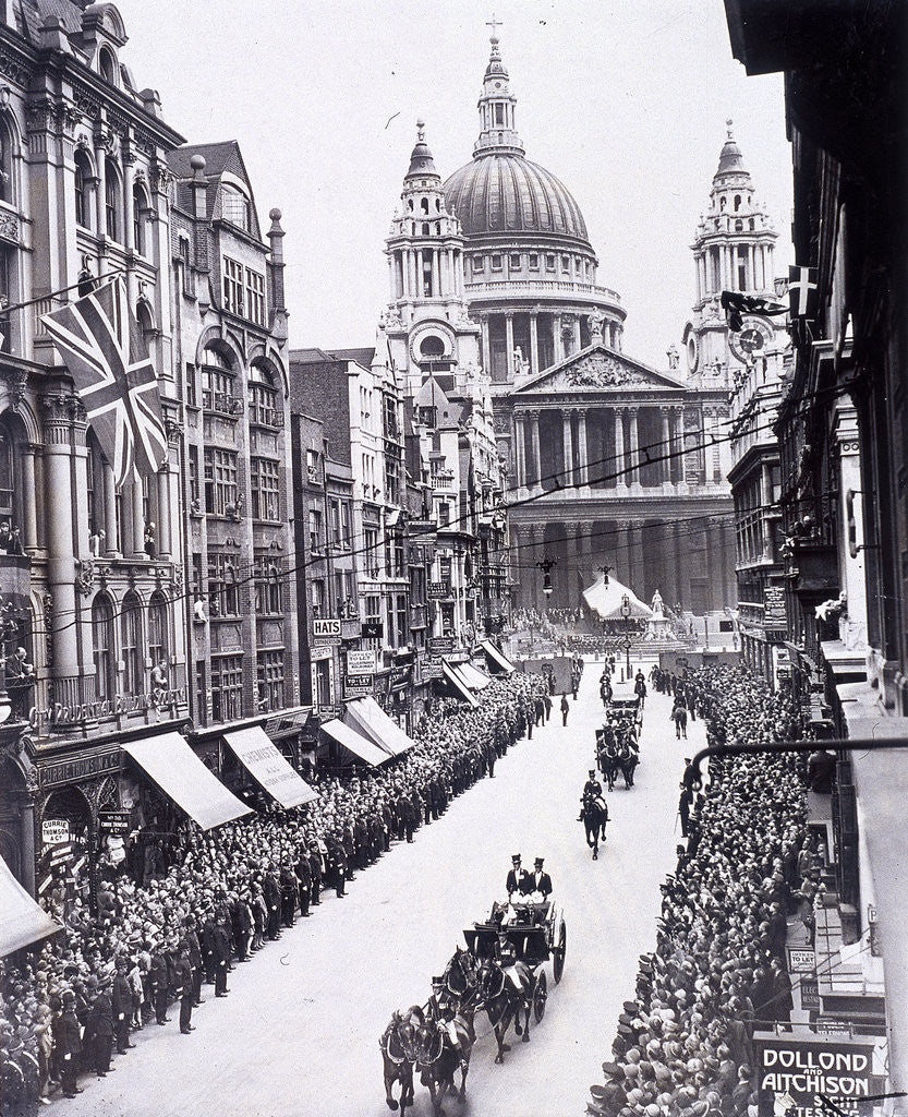 Detail of Re-opening of St Paul's Cathedral, London by Anonymous