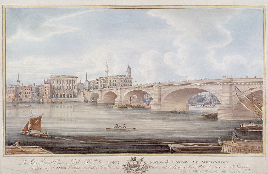 Detail of London Bridge (new), London by G Yates