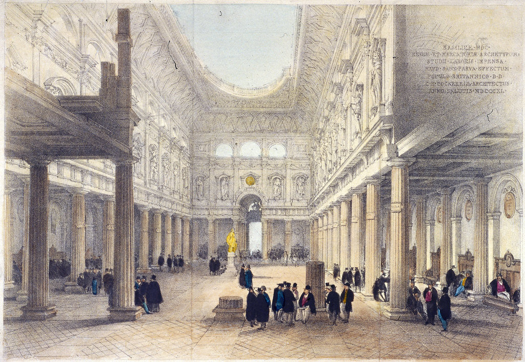 Detail of Royal Exchange (3rd) interior, London by George Belton Moore