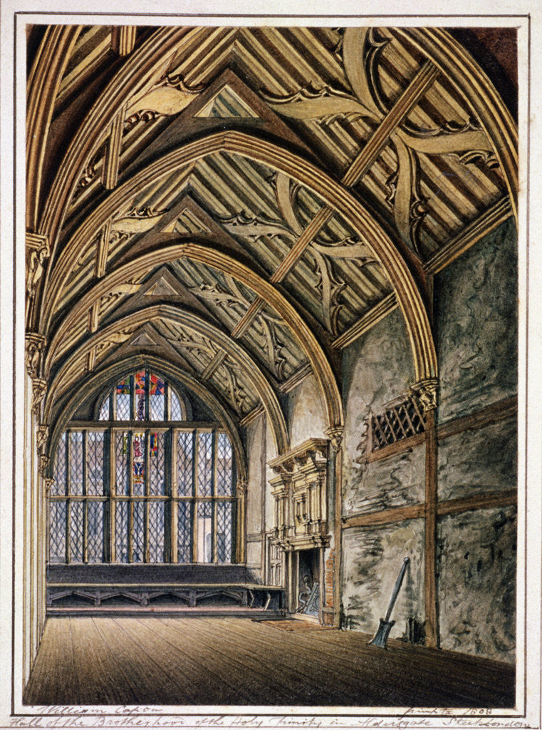 Detail of Trinity Hall, London by William Capon