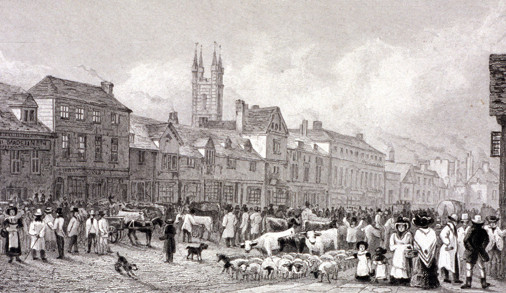 Detail of Smithfield Market, London by George Cooke