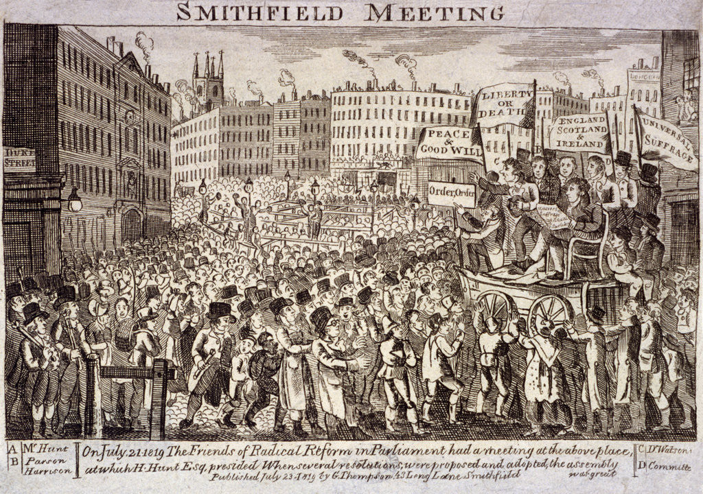 Detail of Political meeting at Smithfield, London by Anonymous