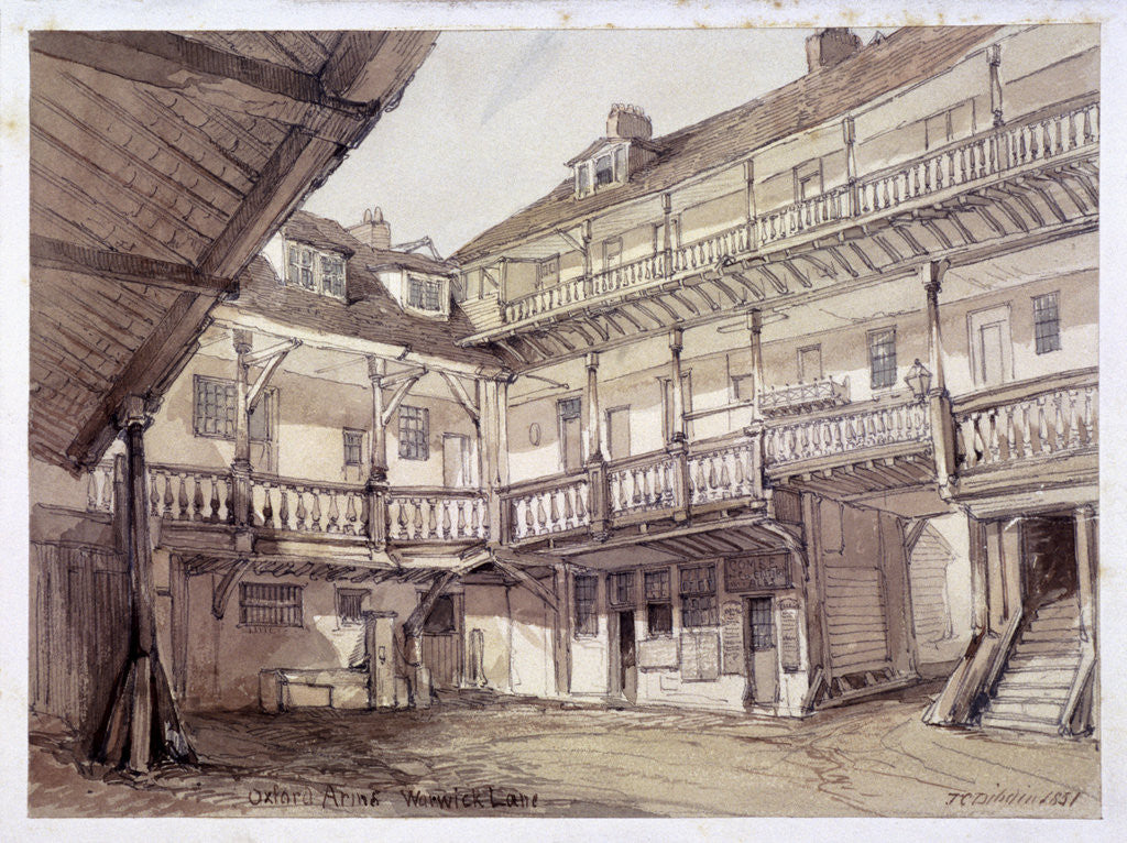 Detail of Courtyard of the Oxford Arms Inn, Warwick Lane, London by Anonymous
