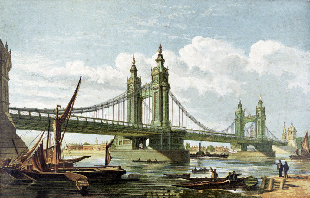 Detail of Chelsea Bridge, London by Anonymous