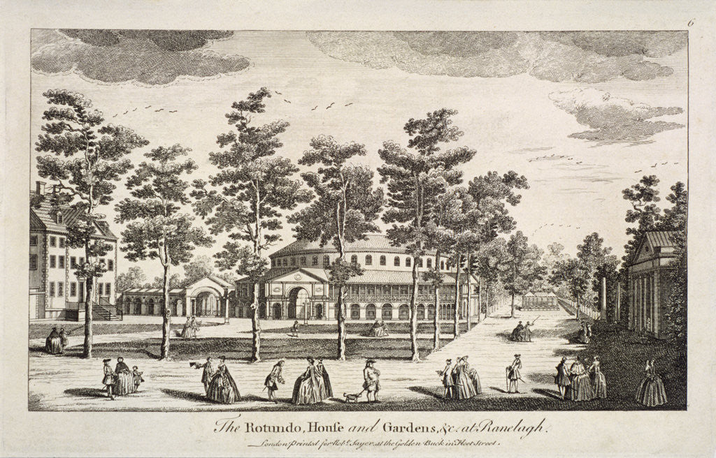 Detail of The Rotunda and Ranelagh House in Ranelagh Gardens, Chelsea, London by Anonymous