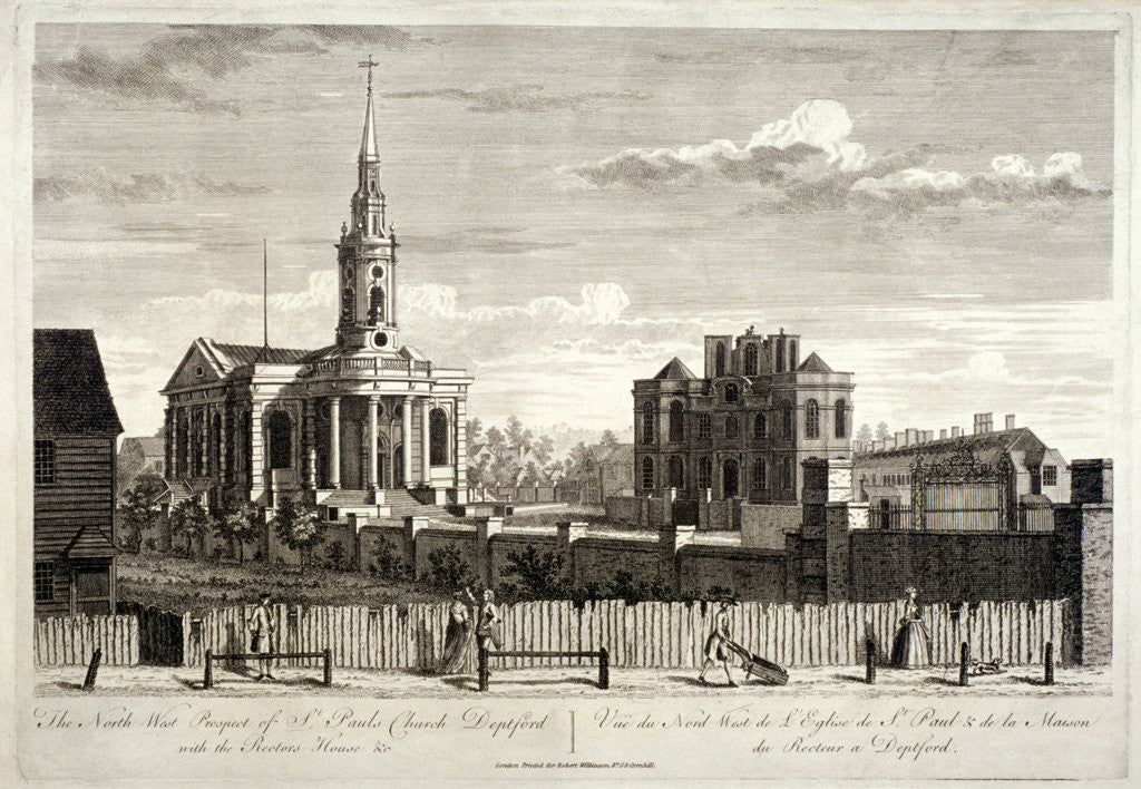 Detail of North west view of St Paul's, Deptford, London by Anonymous