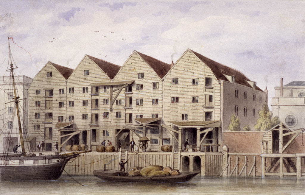 Detail of View of Chamberlain's Wharf, Tooley Street, Bermondsey, London by Anonymous