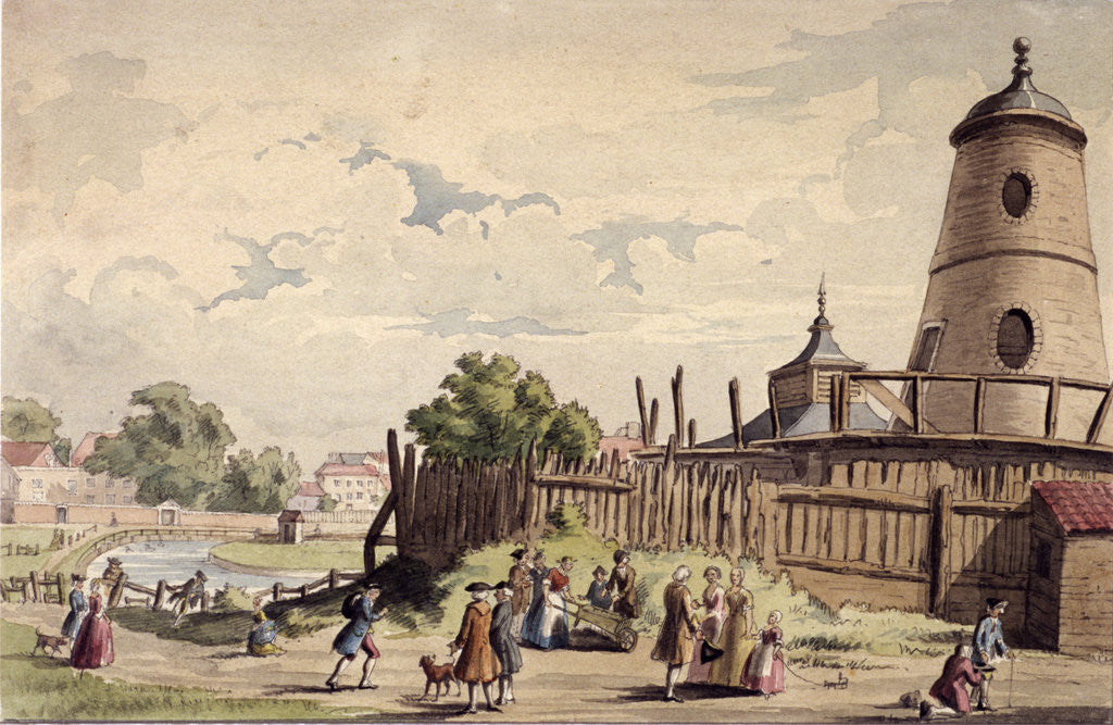 Detail of View of New River Head, Finsbury, London by Anonymous