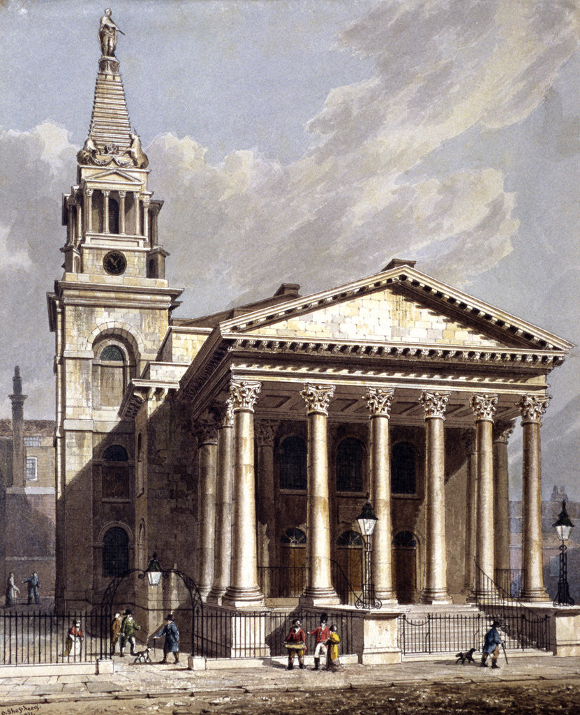 Detail of St George, Bloomsbury, Holborn, London by George Shepherd