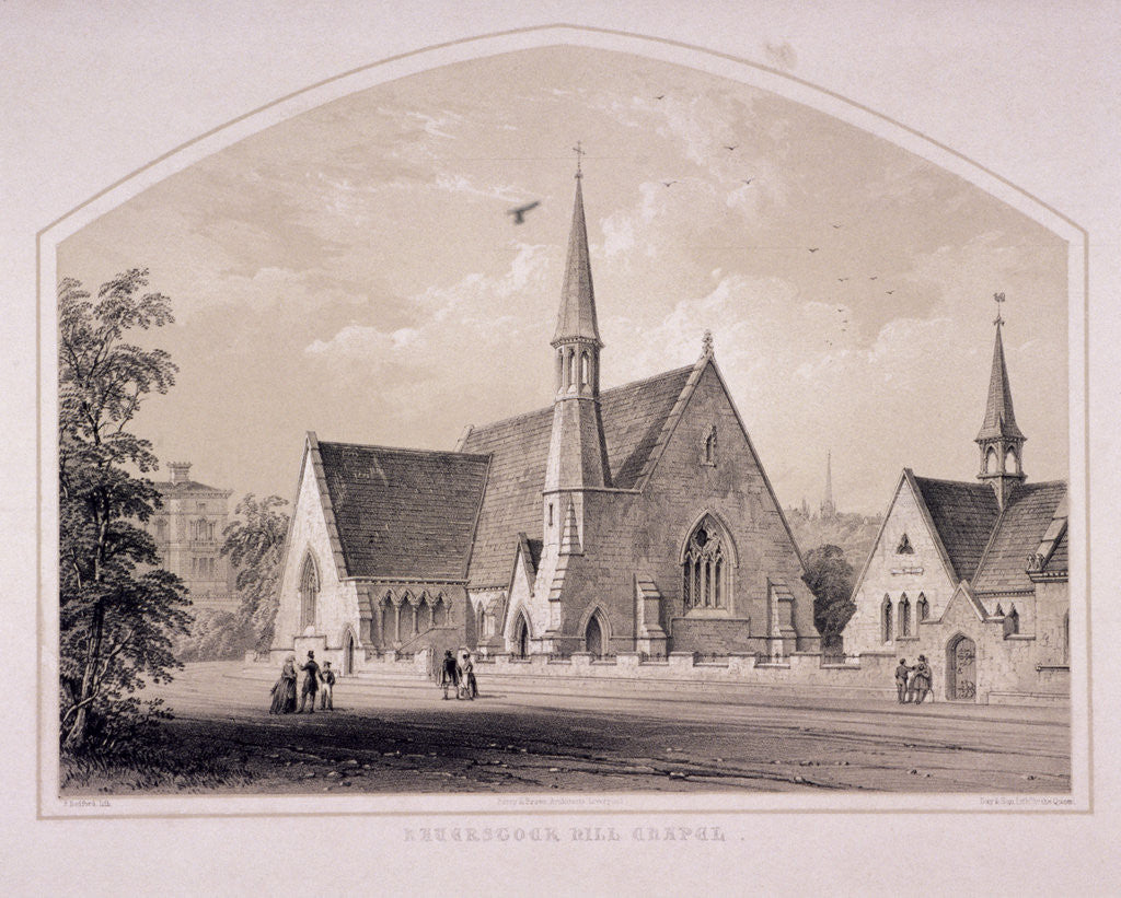 Detail of Haverstock Hill Chapel, Hampstead, London by F Bedford